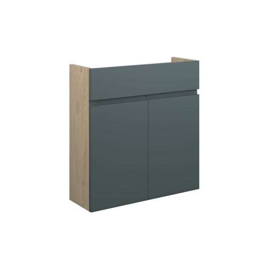 Evara 600mm Slim Basin Unit - Matt Green Camo (Oak Cab)