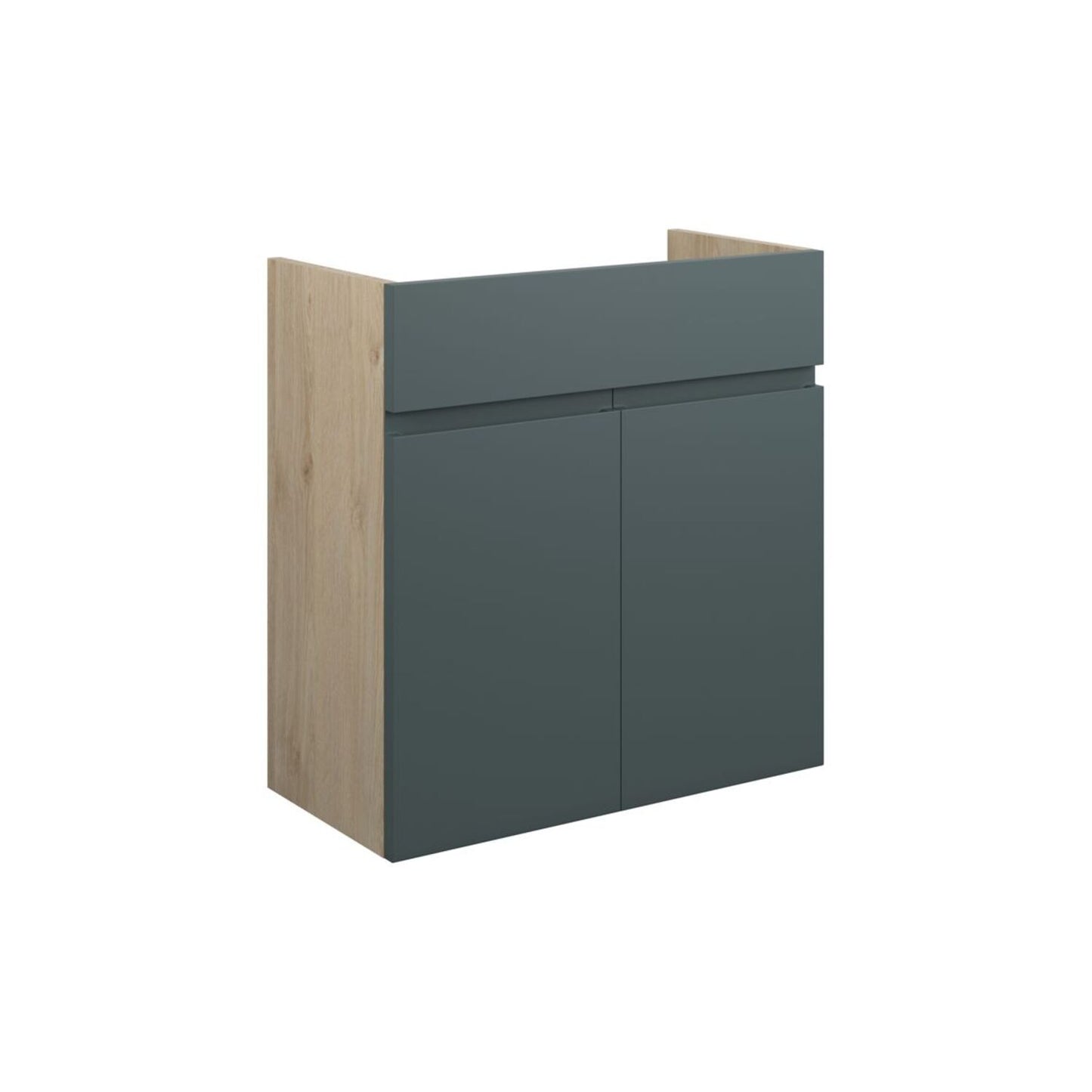 Evara 600mm Standard Basin Unit - Matt Green Camo (Oak Cab)