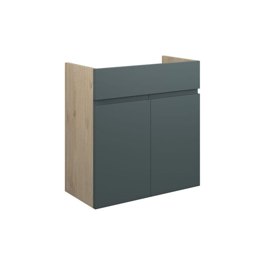 Evara 600mm Standard Basin Unit - Matt Green Camo (Oak Cab)