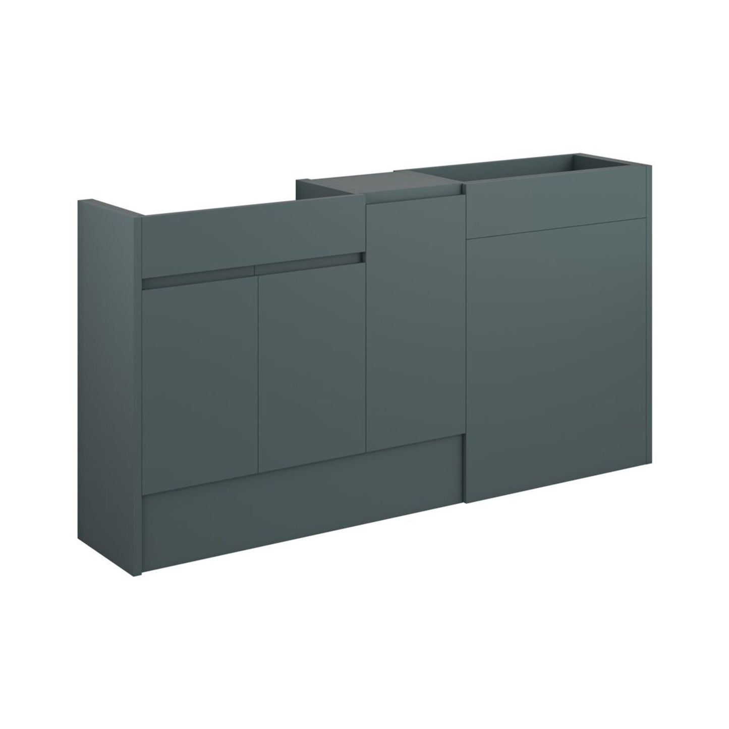 Evara 1536mm Standard Basin WC & 1 Door Unit Pack - Matt Green Camo (Oak Cab)