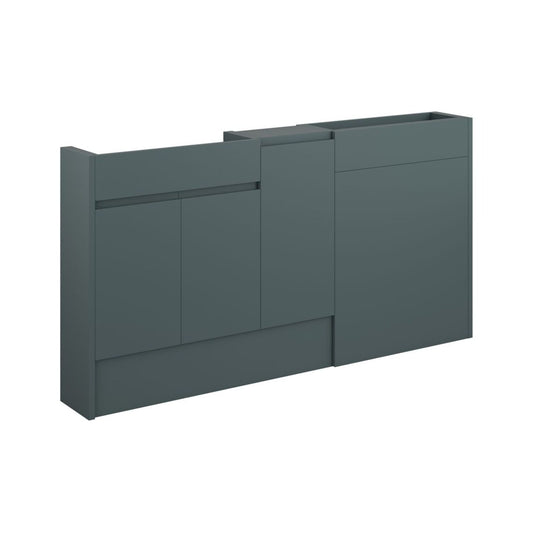 Evara 1536mm Slim Basin WC & 1 Door Unit Pack - Matt Green Camo (Grey Cab)