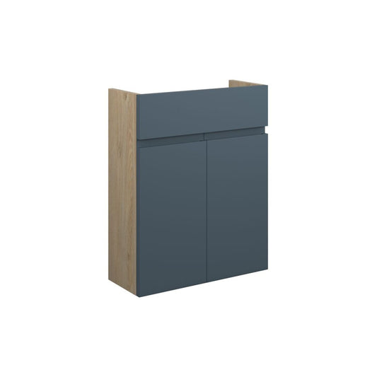 Evara 500mm Slim Basin Unit - Matt Arley Blue (Oak Cab)