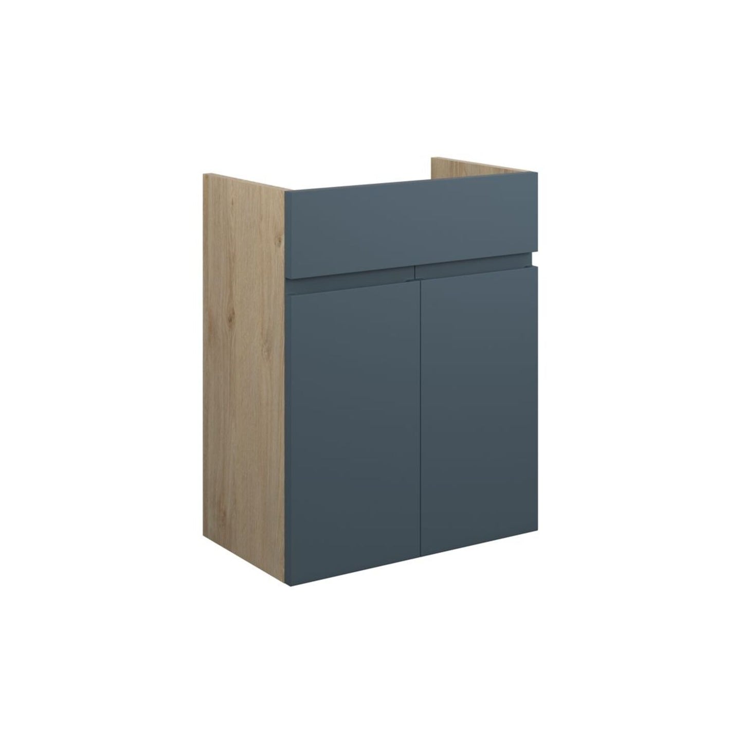 Evara 500mm Standard Basin Unit - Matt Arley Blue (Oak Cab)