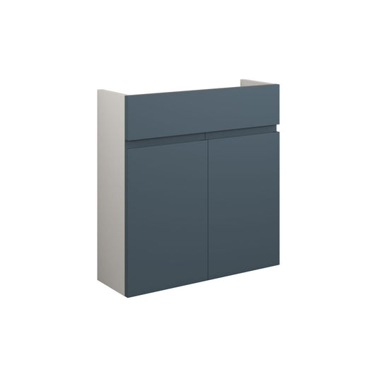 Evara 600mm Slim Basin Unit - Matt Arley Blue (Grey Cab)