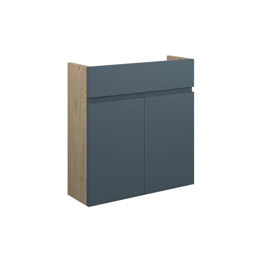 Evara 600mm Slim Basin Unit - Matt Arley Blue (Oak Cab)