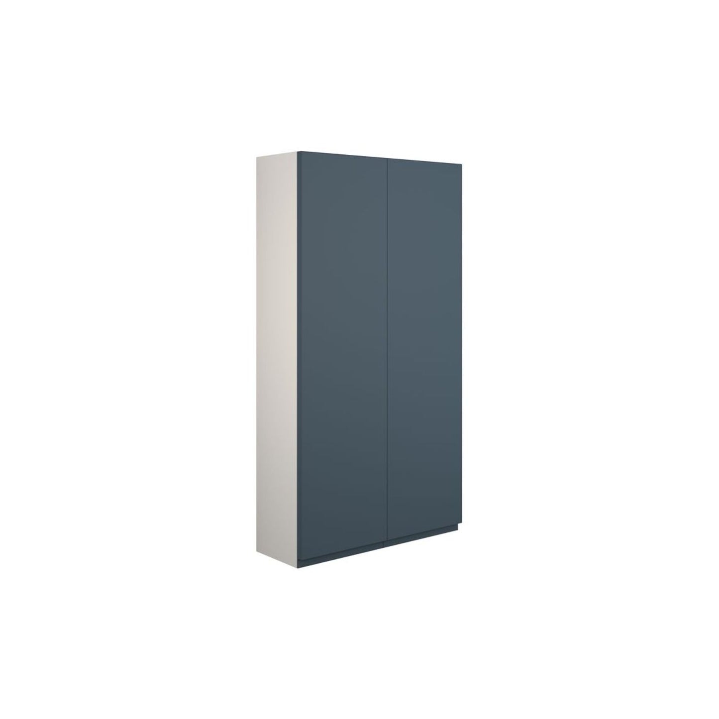 Evara 600mm Slim 2 Door Storage Unit - Matt Arley Blue (Grey Cab)