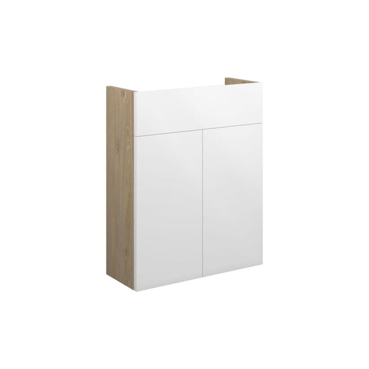 Junari 500mm Slim Basin Unit - White Gloss (Oak Cab)