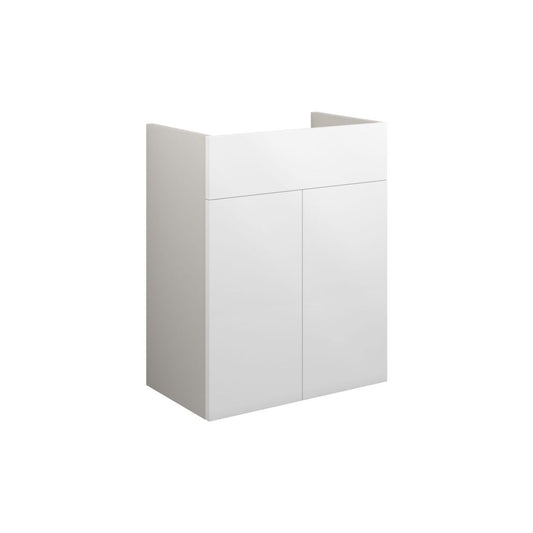 Junari 500mm Standard Basin Unit - White Gloss (Grey Cab)