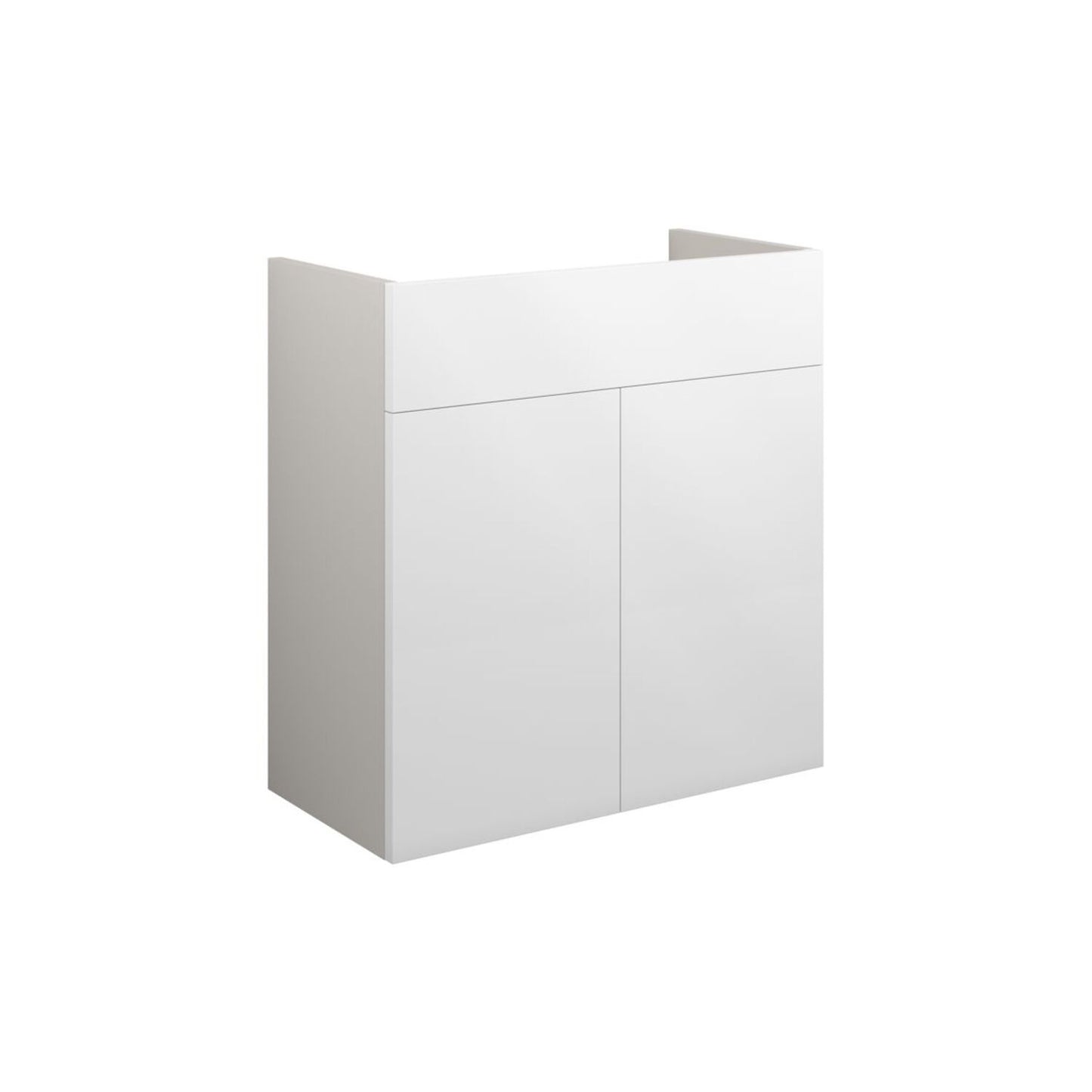 Junari 600mm Standard Basin Unit - White Gloss (Grey Cab)