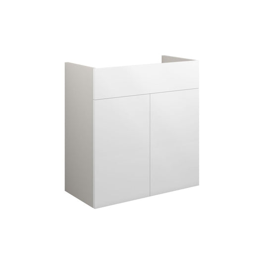 Junari 600mm Standard Basin Unit - White Gloss (Grey Cab)