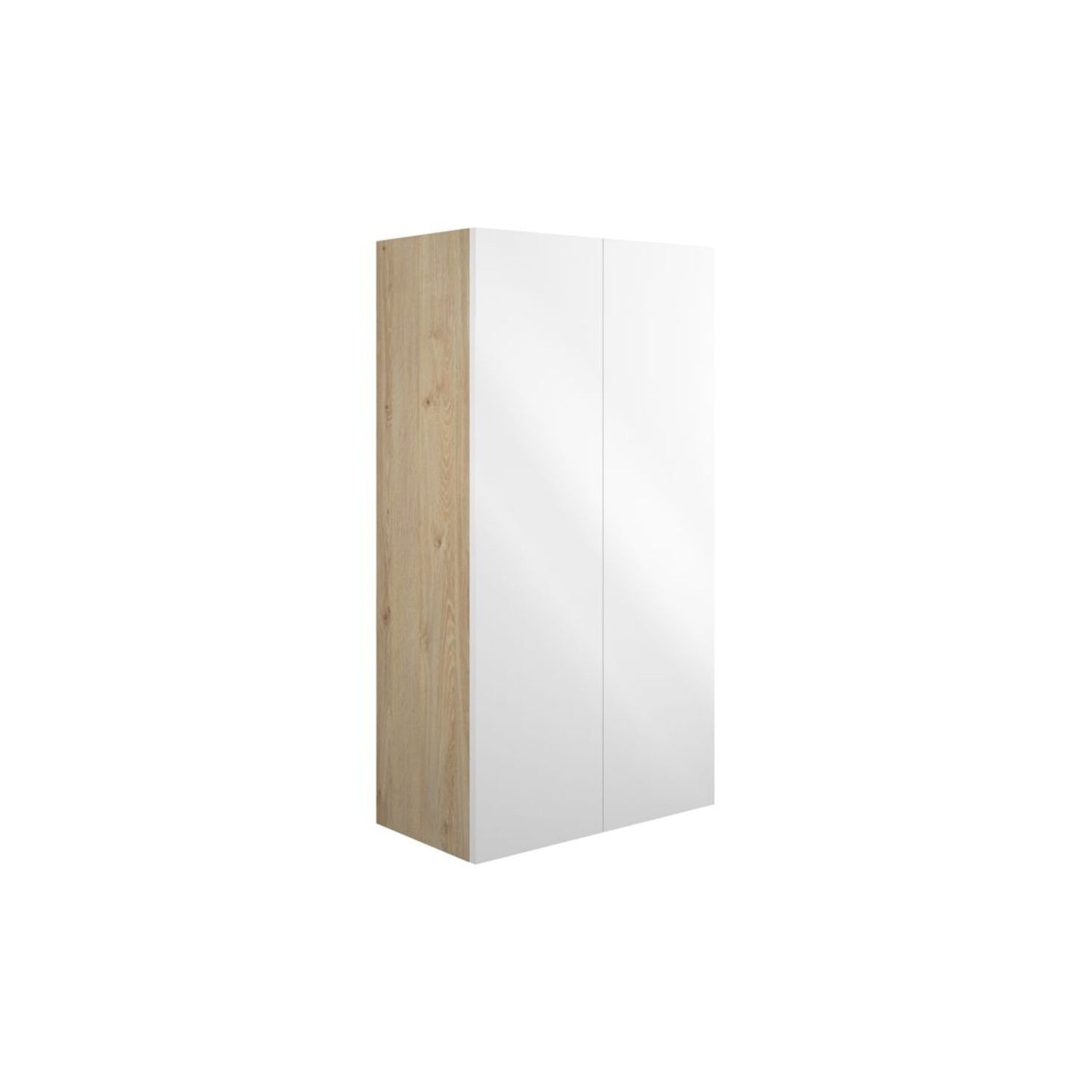 Junari 600mm Standard 2 Door Storage Unit - White Gloss (Oak Cab)