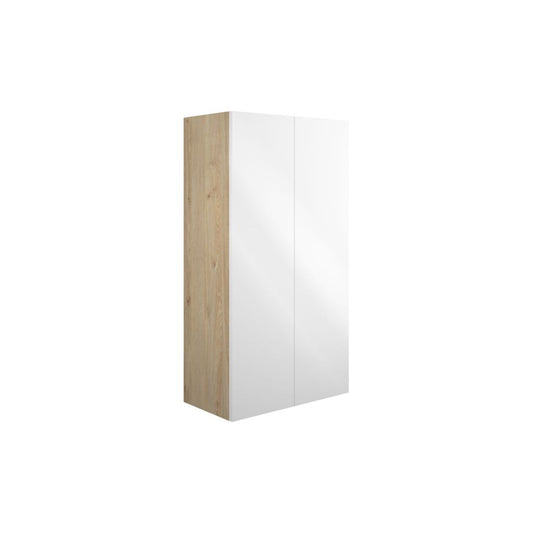 Junari 600mm Standard 2 Door Storage Unit - White Gloss (Oak Cab)