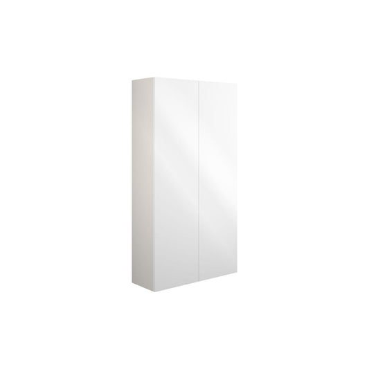 Junari 600mm Slim 2 Door Storage Unit - White Gloss (Grey Cab)