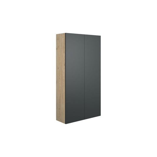 Junari 600mm Slim 2 Door Storage Unit - Matt Graphite Grey (Oak Cab)