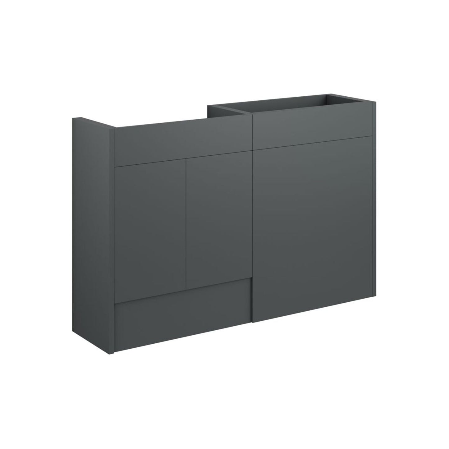Junari 1236mm Standard Basin & WC Unit Pack - Matt Graphite Grey (Grey Cab)