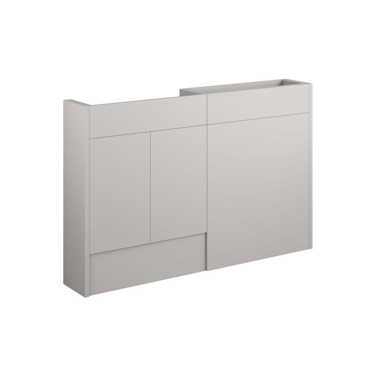 Junari 1236mm Slim Basin & WC Unit Pack - Matt Dove Grey (Oak Cab)