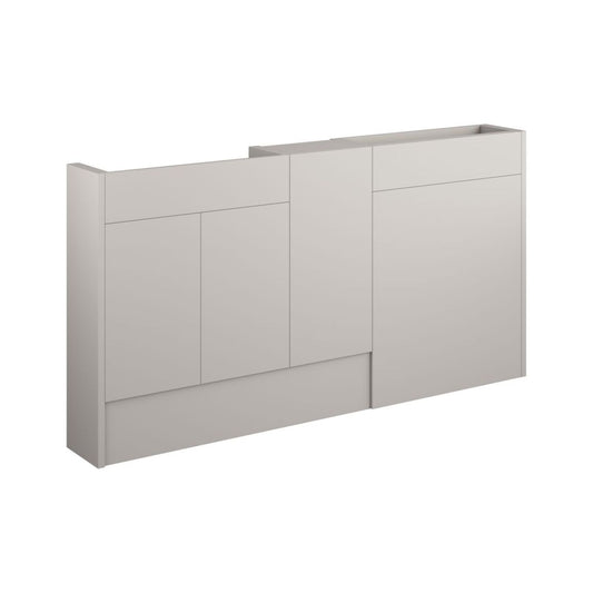 Junari 1536mm Slim Basin WC & 1 Door Unit Pack - Matt Dove Grey (Grey Cab)