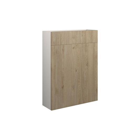 Junari 600mm Slim WC Unit - Havana Oak (Grey Cab)