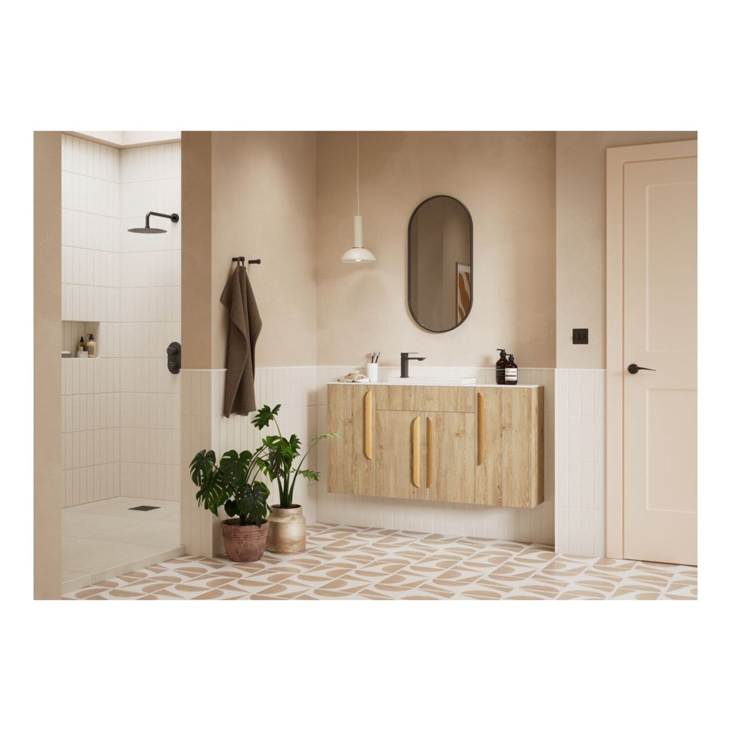 Junari 600mm Standard WC Unit - Havana Oak (Oak Cab)
