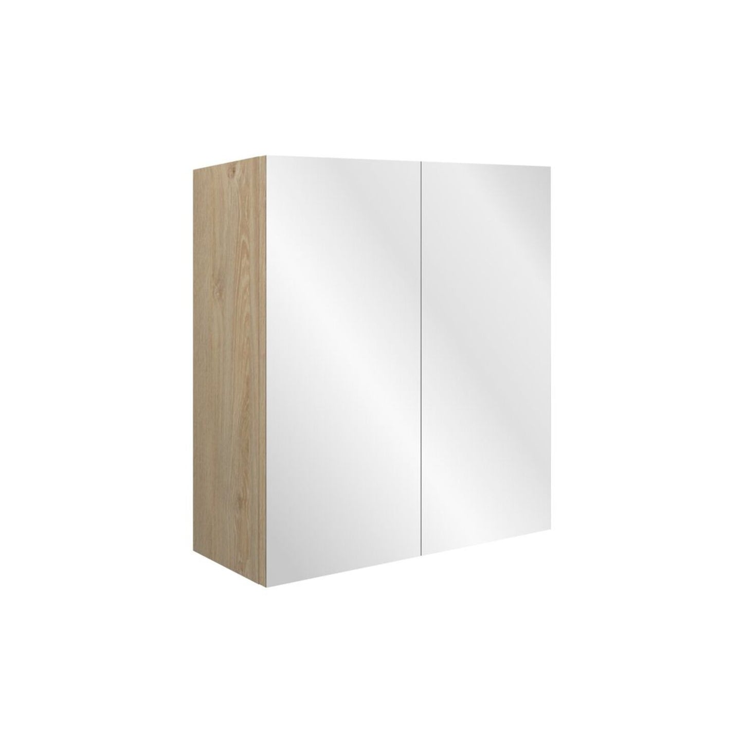 Junari 600mm Mirrored Wall Unit - Havana Oak (Oak Cab)