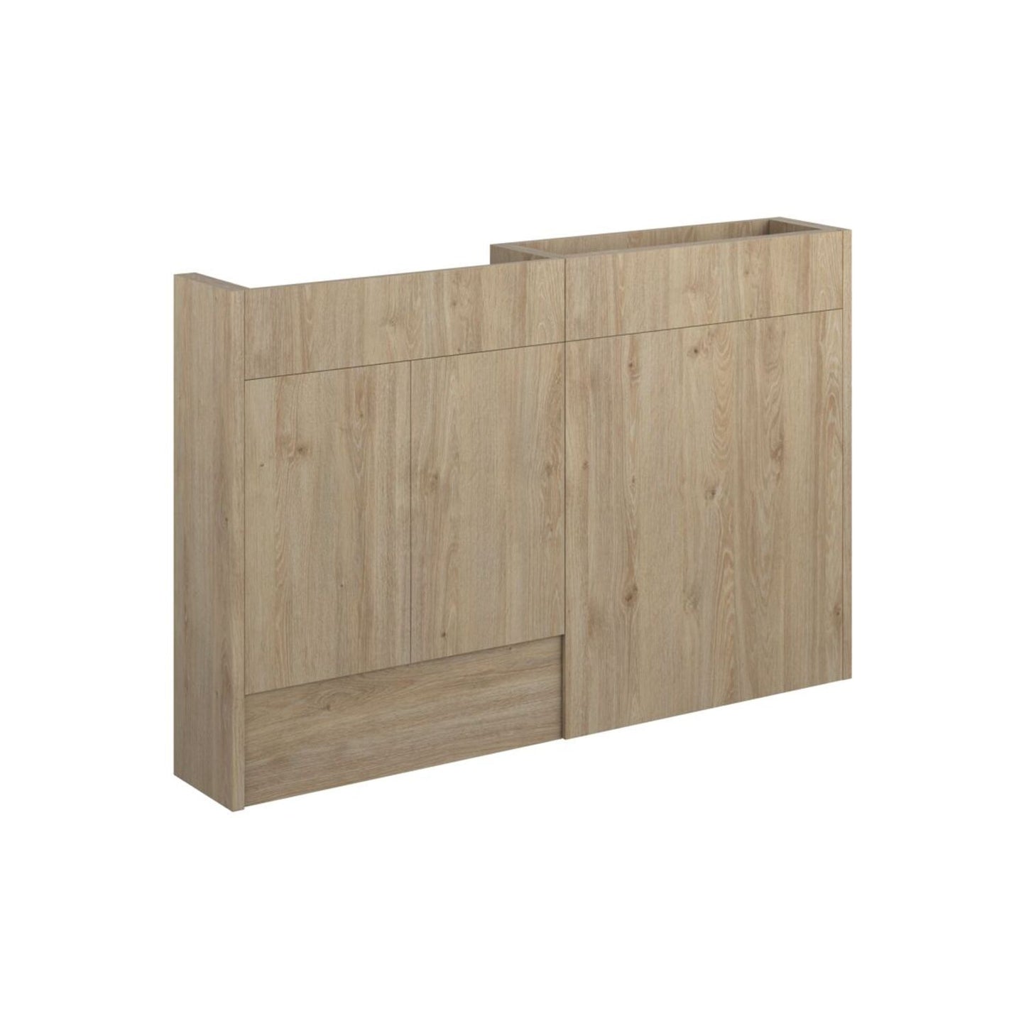 Junari 1236mm Slim Basin & WC Unit Pack - Havana Oak (Grey Cab)