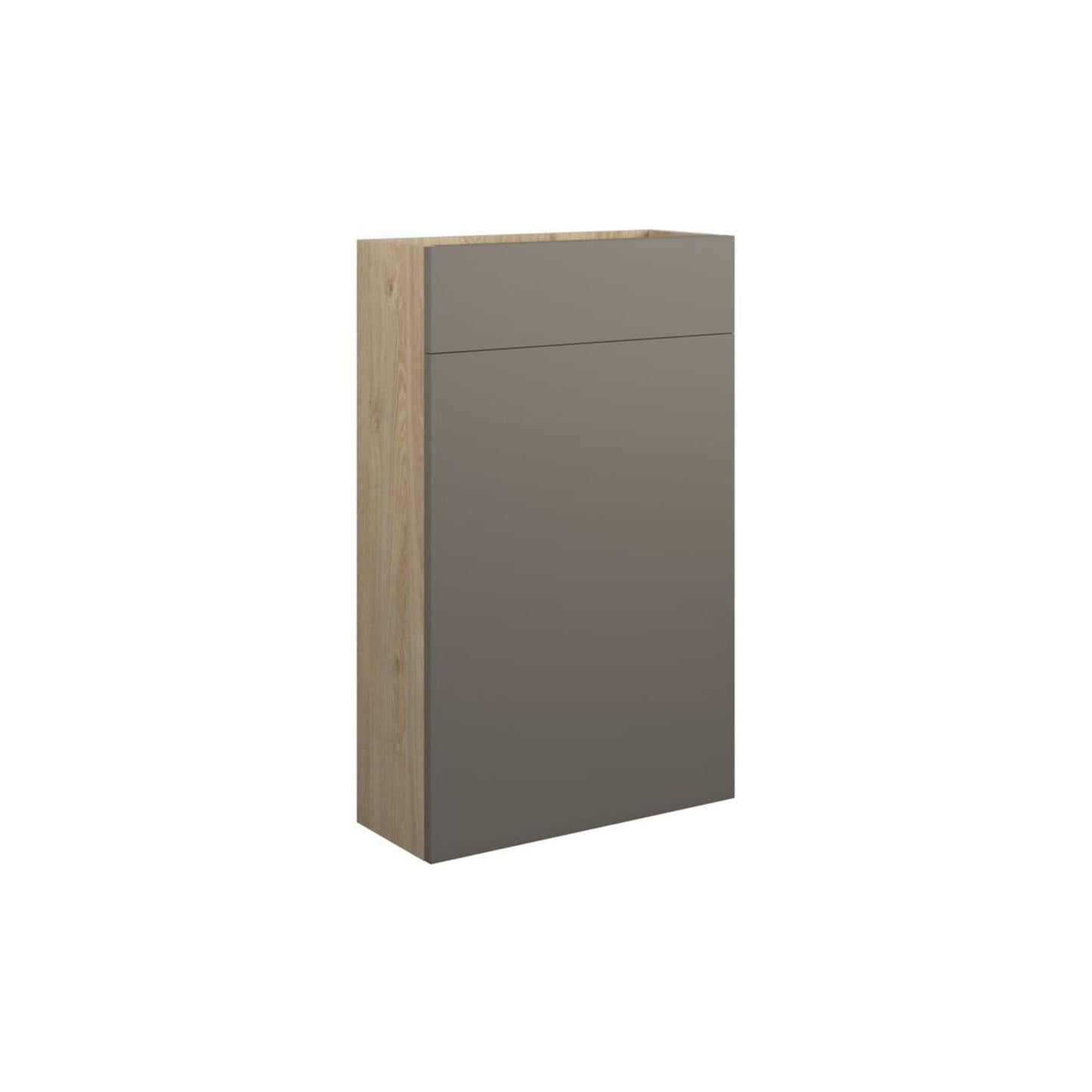Junari 500mm Slim WC Unit - Matt Stone (Oak Cab)