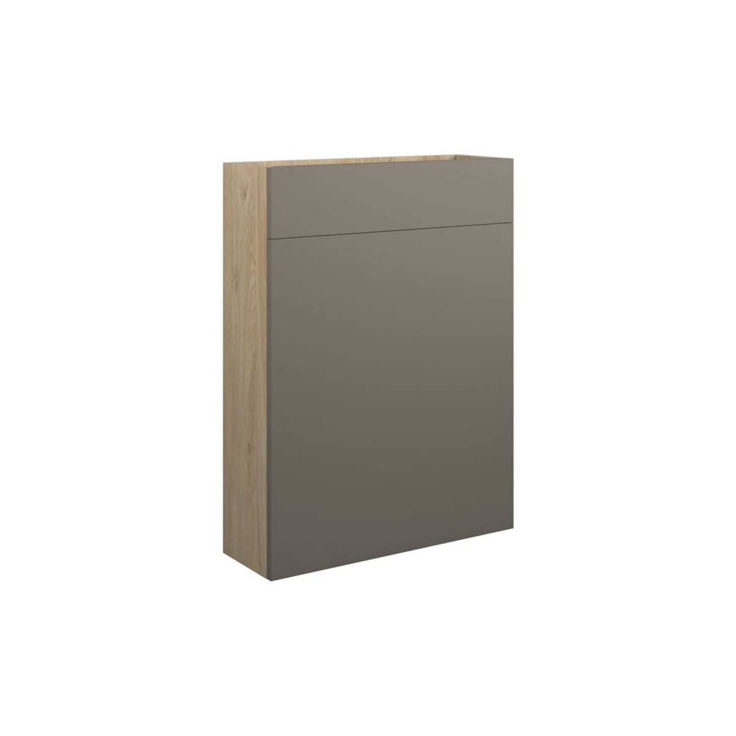 Junari 600mm Slim WC Unit - Matt Stone (Oak Cab)
