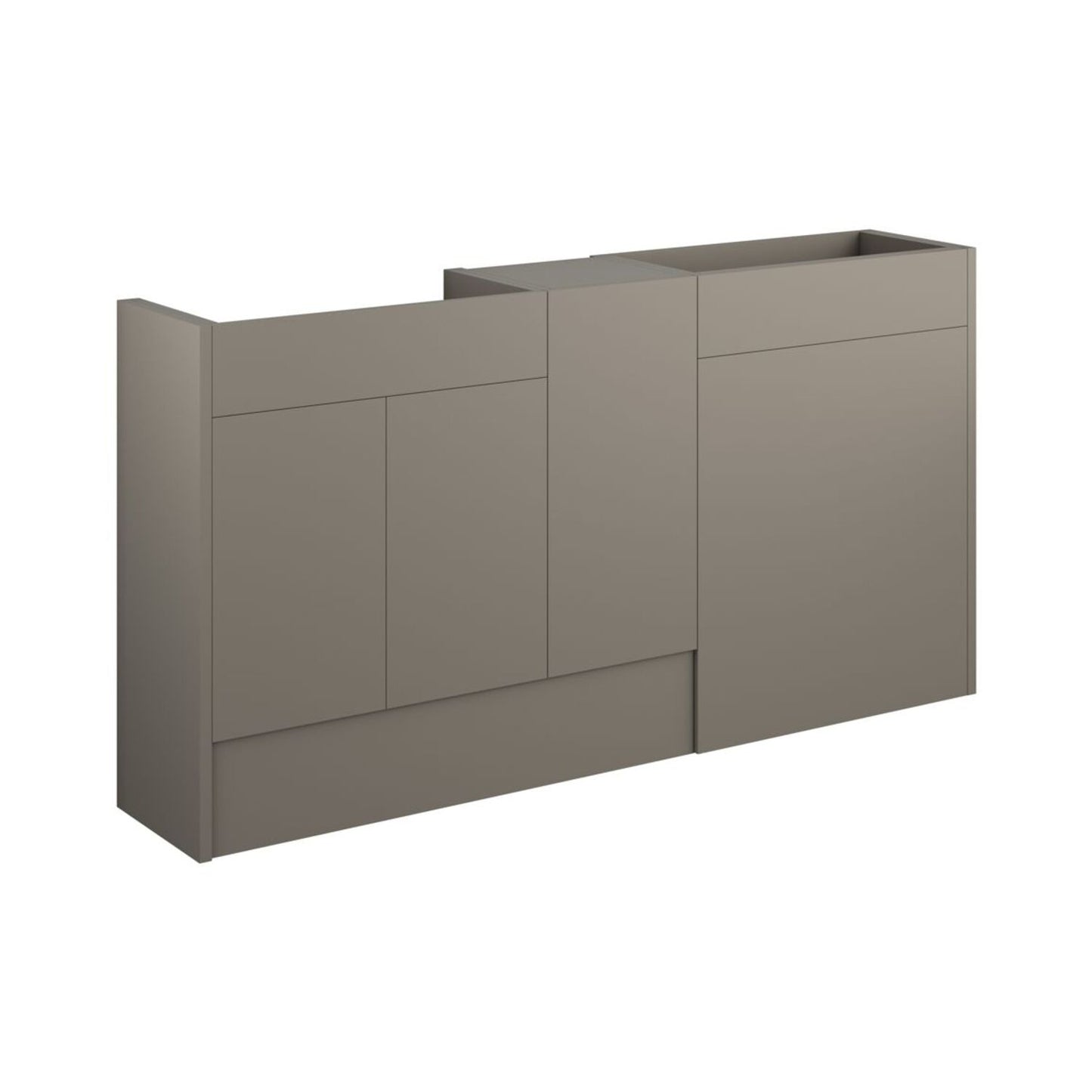 Junari 1536mm Standard Basin WC & 1 Door Unit Pack - Matt Stone (Oak Cab)