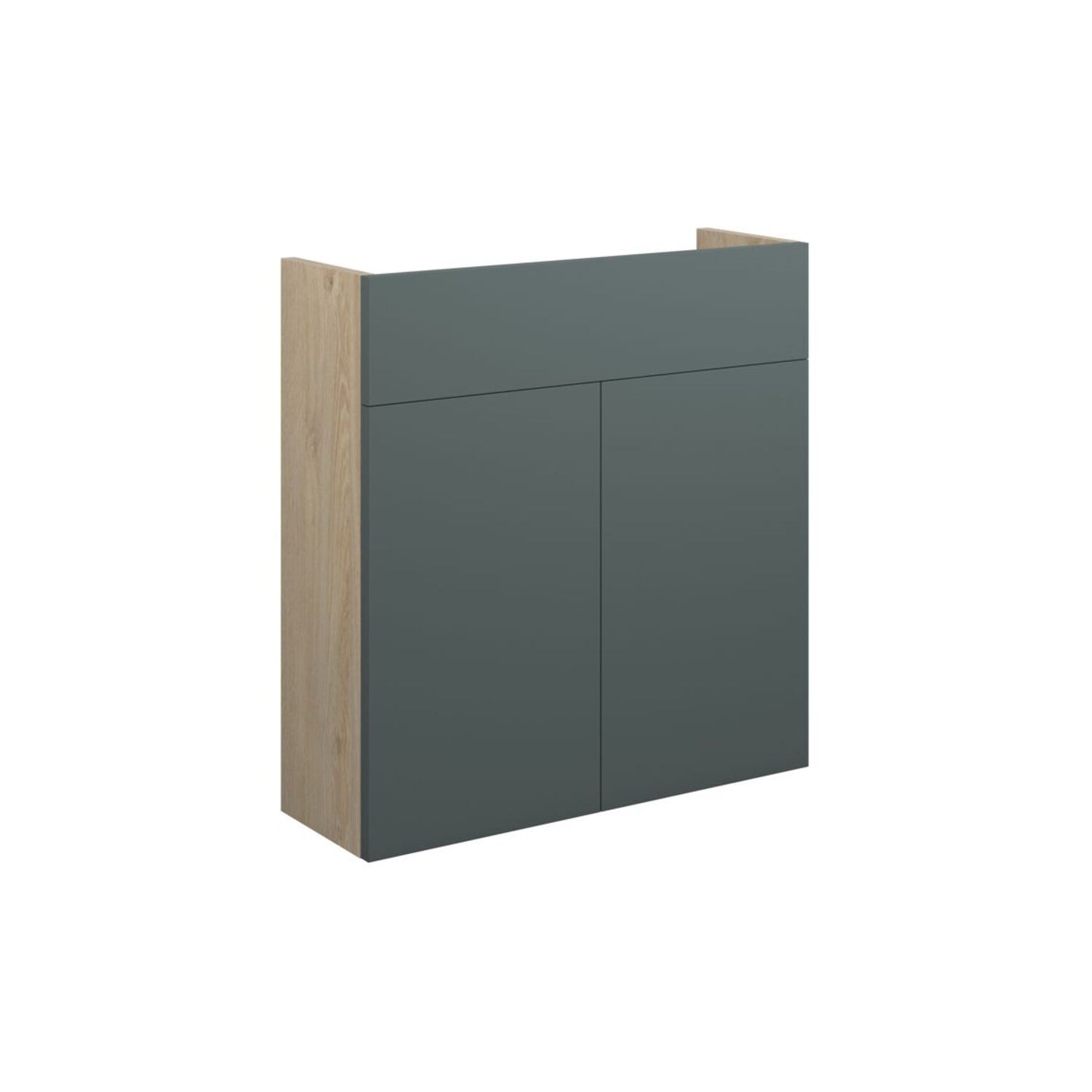 Junari 600mm Slim Basin Unit - Matt Green (Oak Cab)