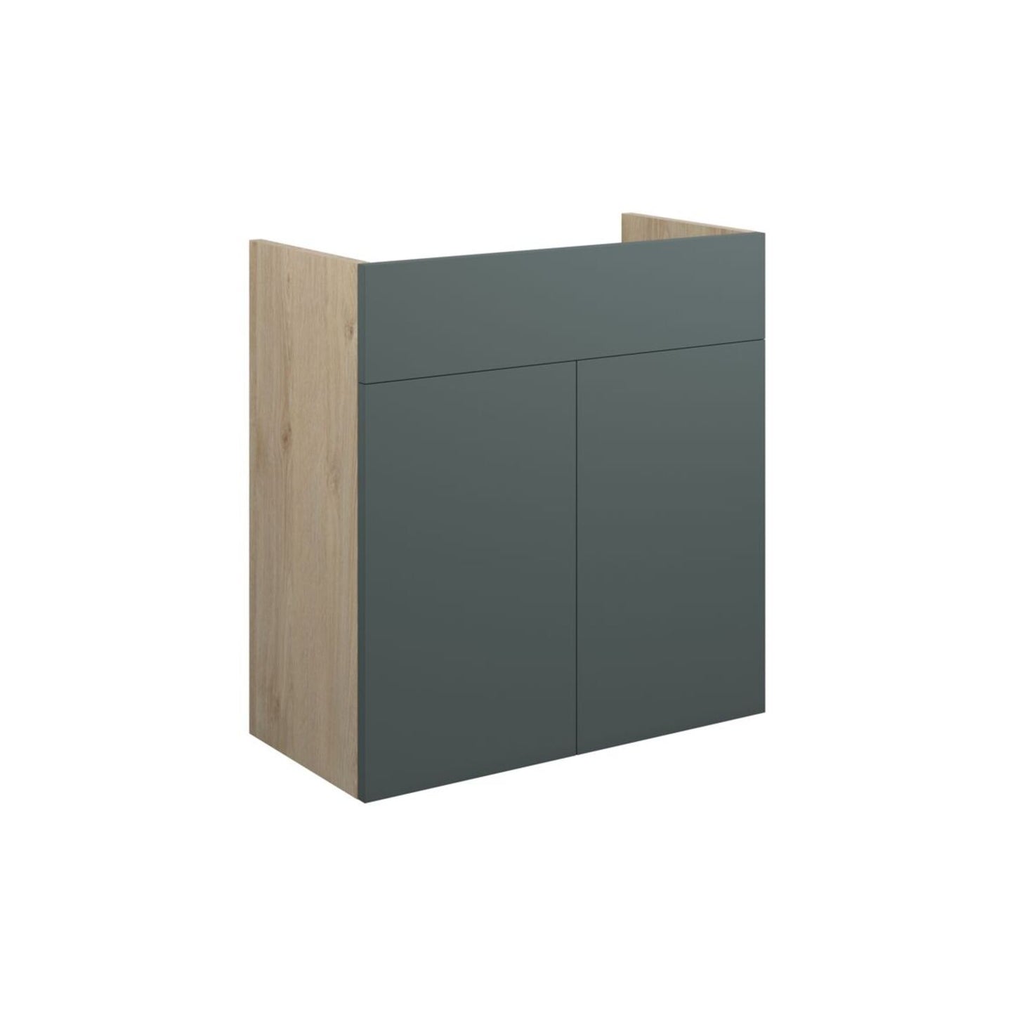 Junari 600mm Standard Basin Unit - Matt Green (Oak Cab)