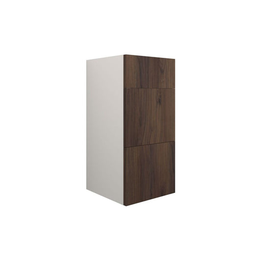 Junari 300mm Standard 3 Drawer Unit - Warm Walnut (Grey Cab)