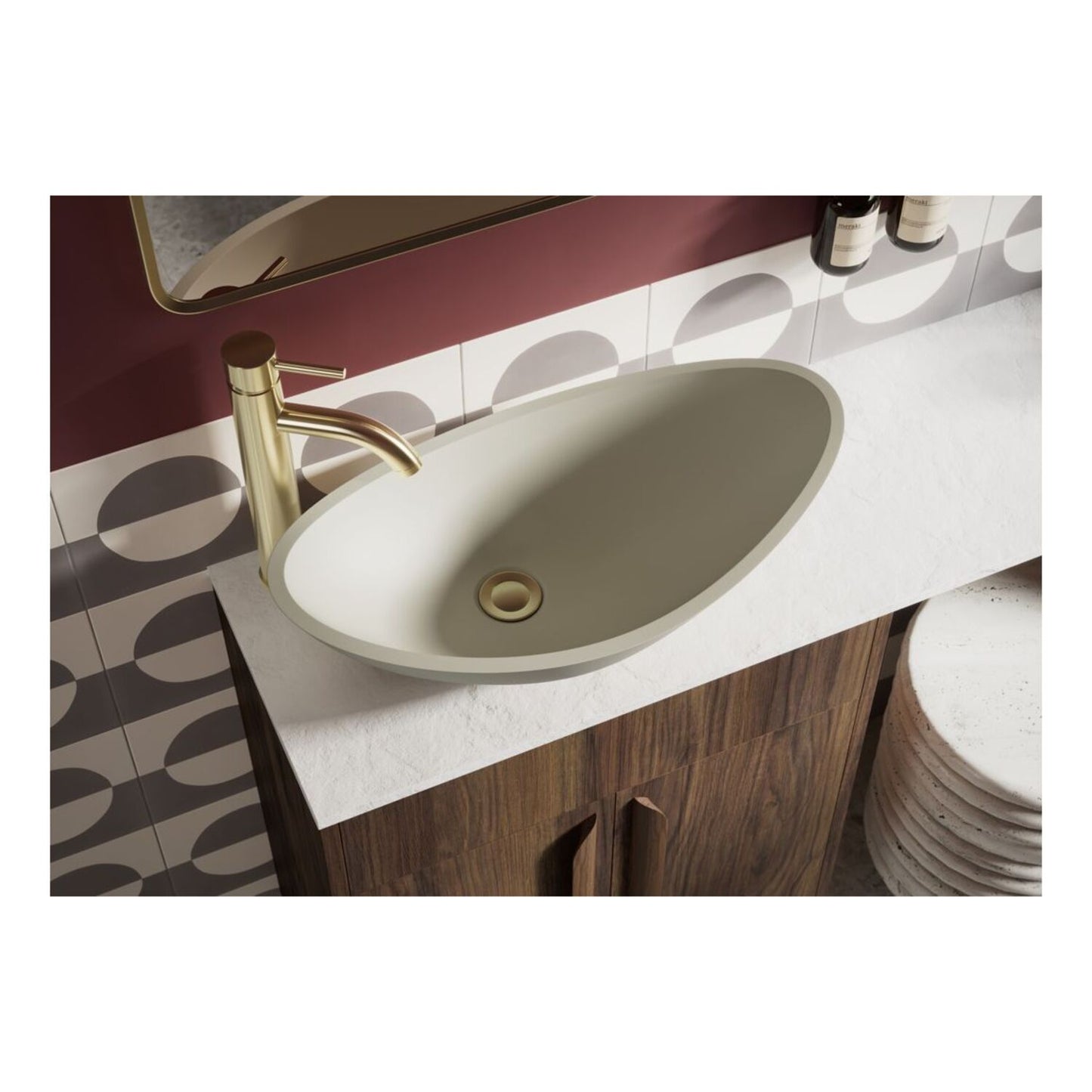 Junari 300mm Tall Unit - Warm Walnut (Grey Cab)
