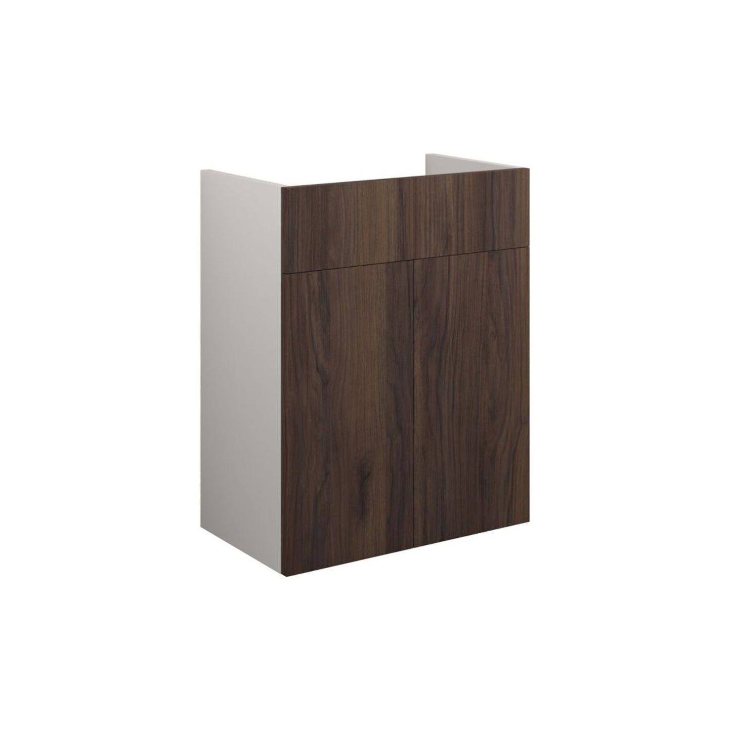 Junari 500mm Standard Basin Unit - Warm Walnut (Grey Cab)