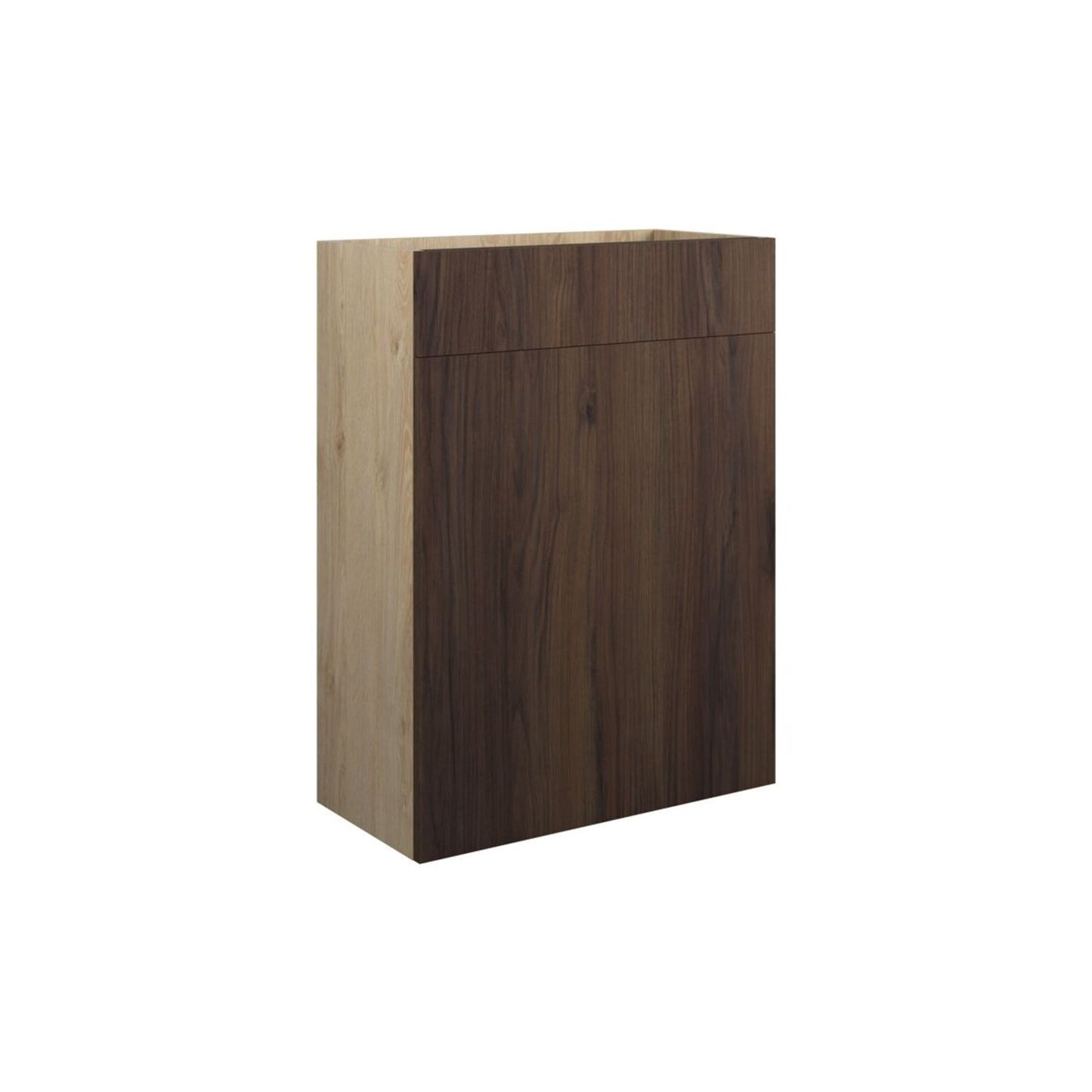 Junari 600mm Standard WC Unit - Warm Walnut (Oak Cab)