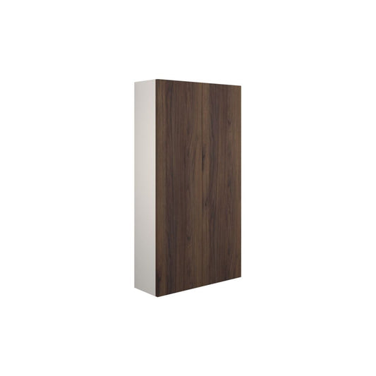 Junari 600mm Slim 2 Door Storage Unit - Warm Walnut (Grey Cab)