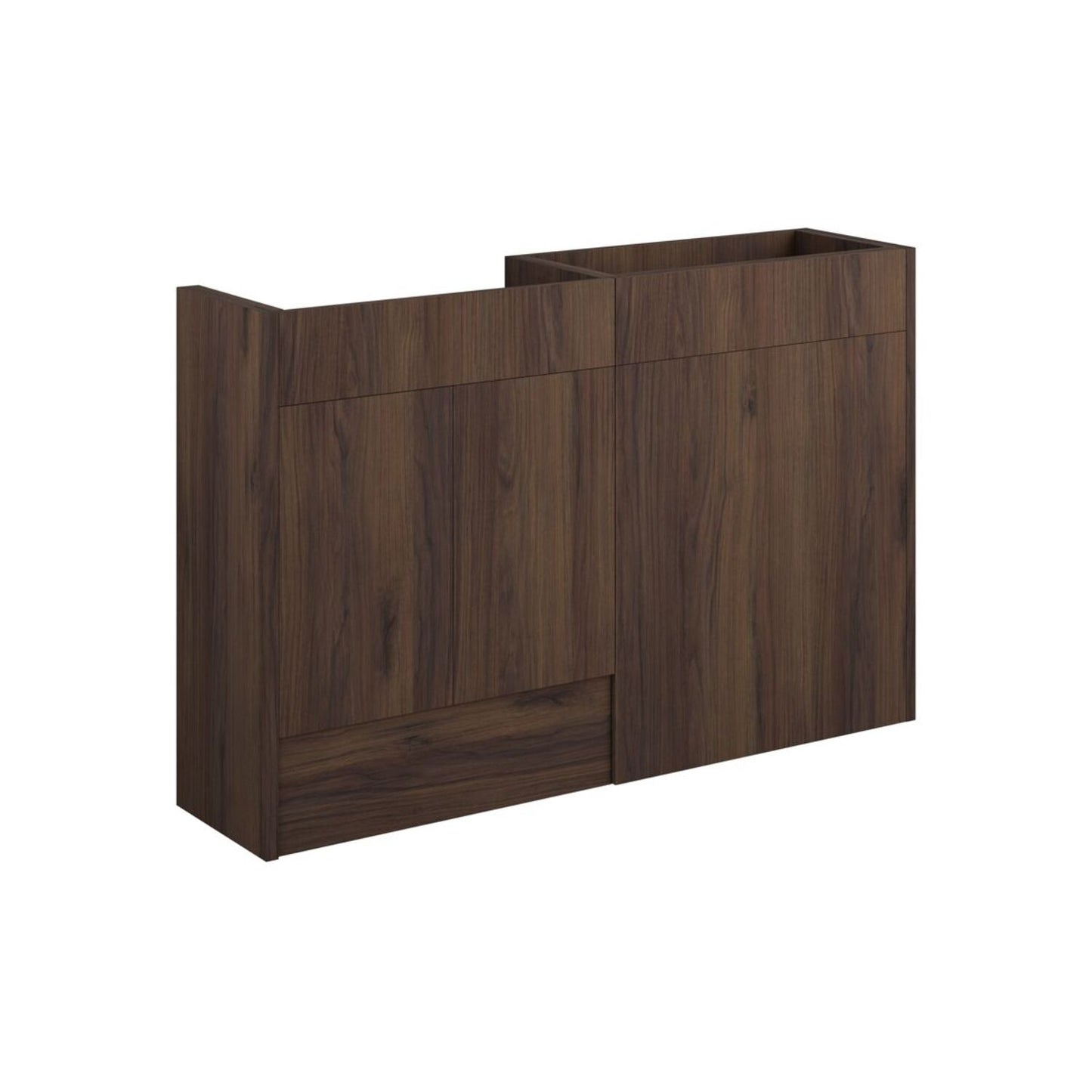 Junari 1236mm Standard Basin & WC Unit Pack - Warm Walnut (Grey Cab)