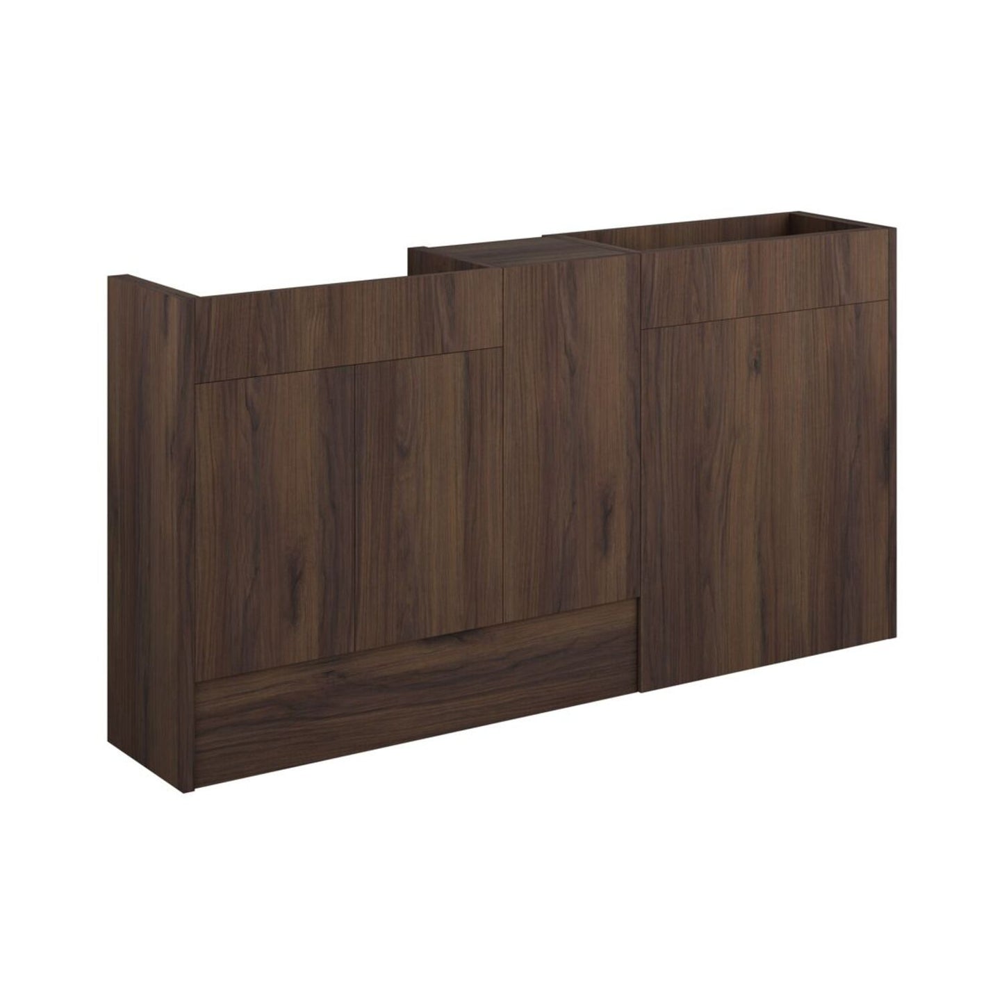 Junari 1536mm Standard Basin WC & 1 Door Unit Pack - Warm Walnut (Oak Cab)