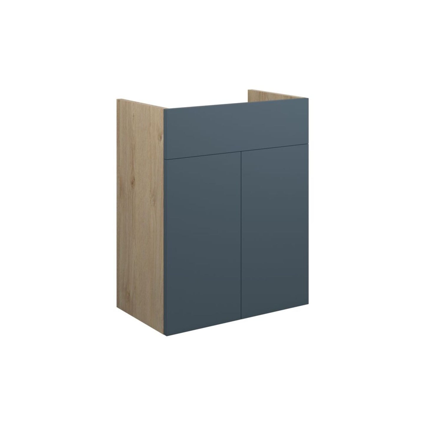 Junari 500mm Standard Basin Unit - Matt Arley Blue (Oak Cab)