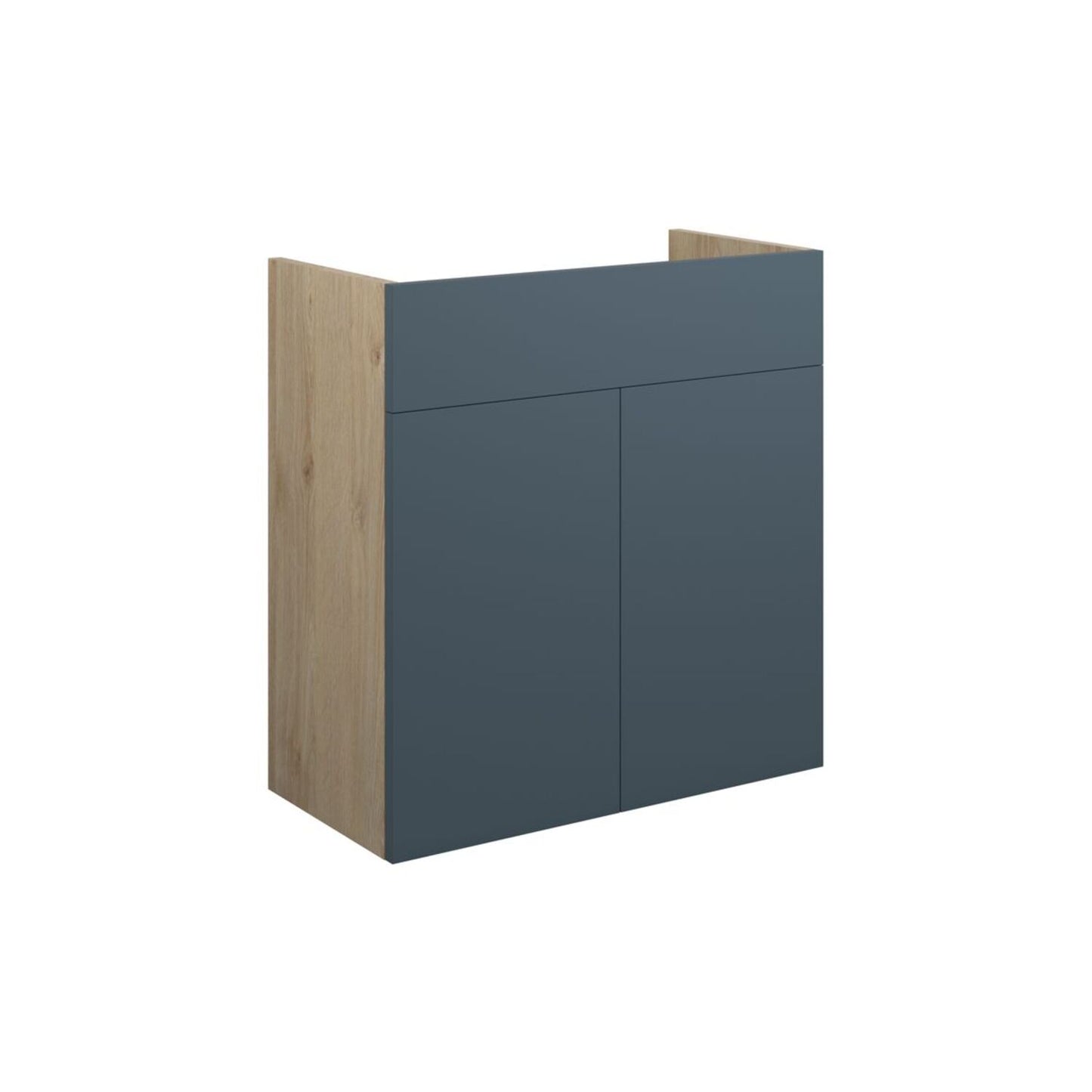 Junari 600mm Standard Basin Unit - Matt Arley Blue (Oak Cab)