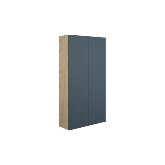 Junari 600mm Slim 2 Door Storage Unit - Matt Arley Blue (Oak Cab)