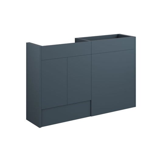 Junari 1236mm Standard Basin & WC Unit Pack - Matt Arley Blue (Grey Cab)