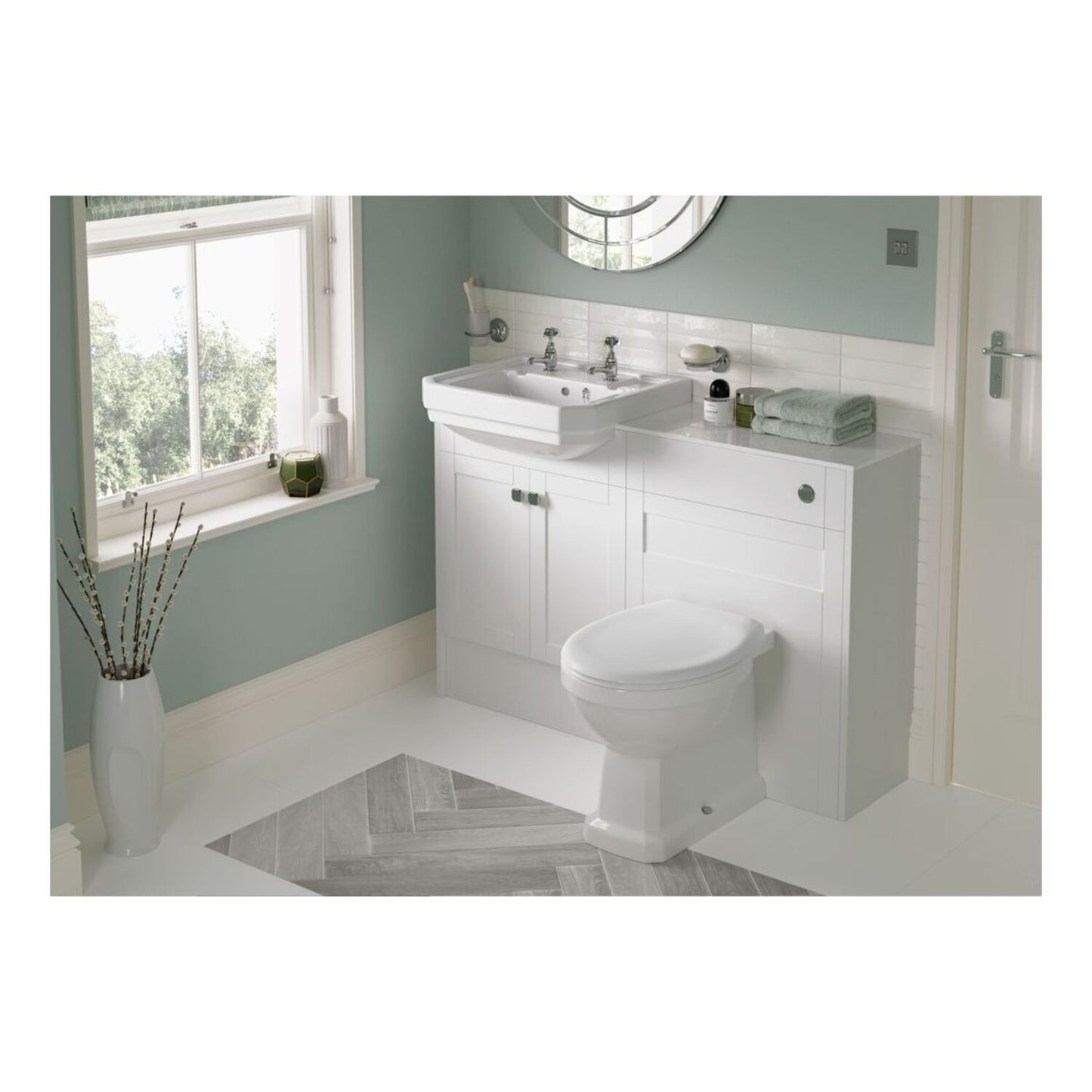 Arvela 300mm Slim Base Unit - Matt White (Oak Cab)