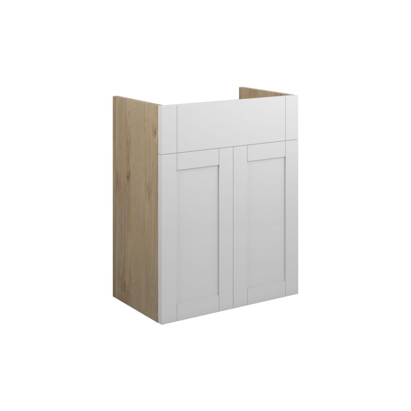 Arvela 500mm Standard Basin Unit - Matt White (Oak Cab)
