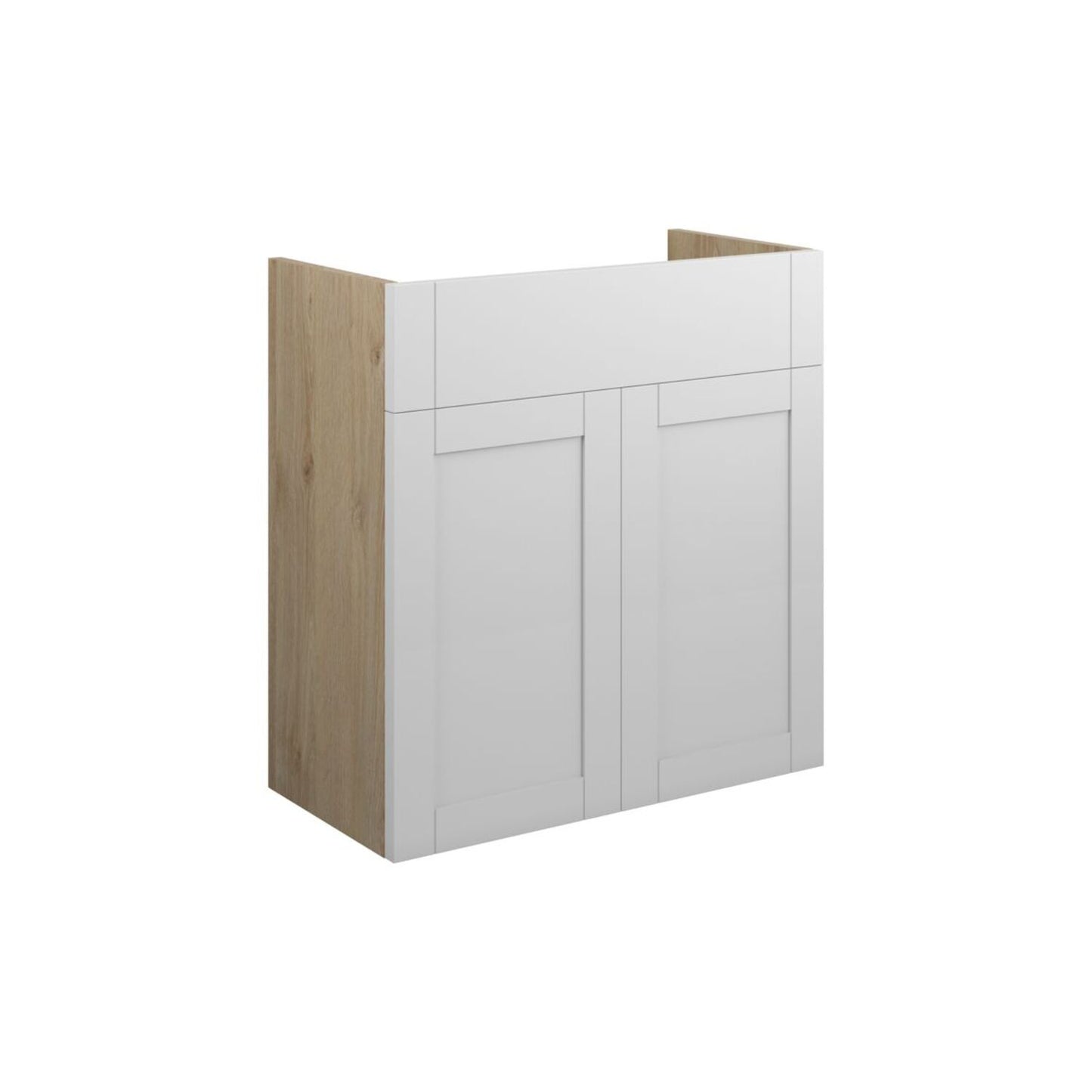 Arvela 600mm Standard Basin Unit - Matt White (Oak Cab)