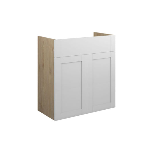 Arvela 600mm Standard Basin Unit - Matt White (Oak Cab)