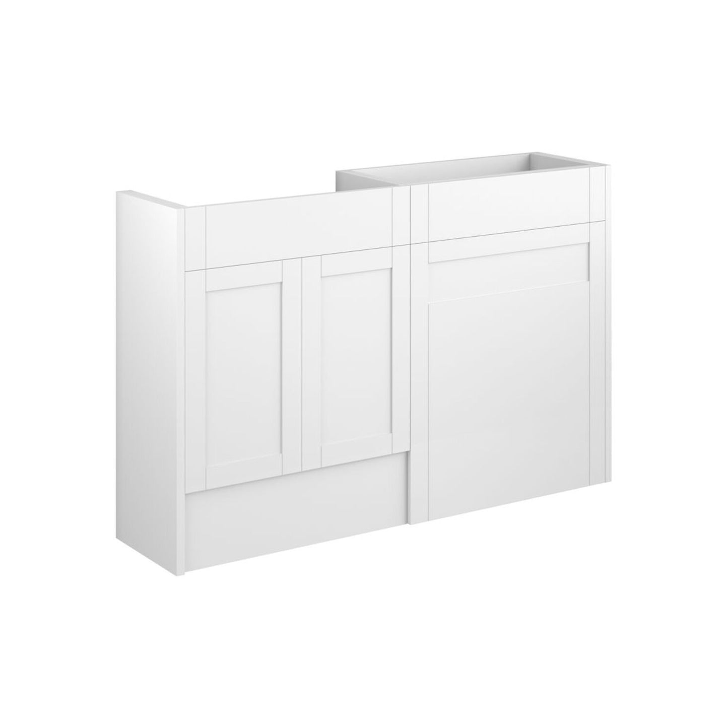 Arvela 1236mm Standard Basin & WC Unit Pack - Matt White (Grey Cab)