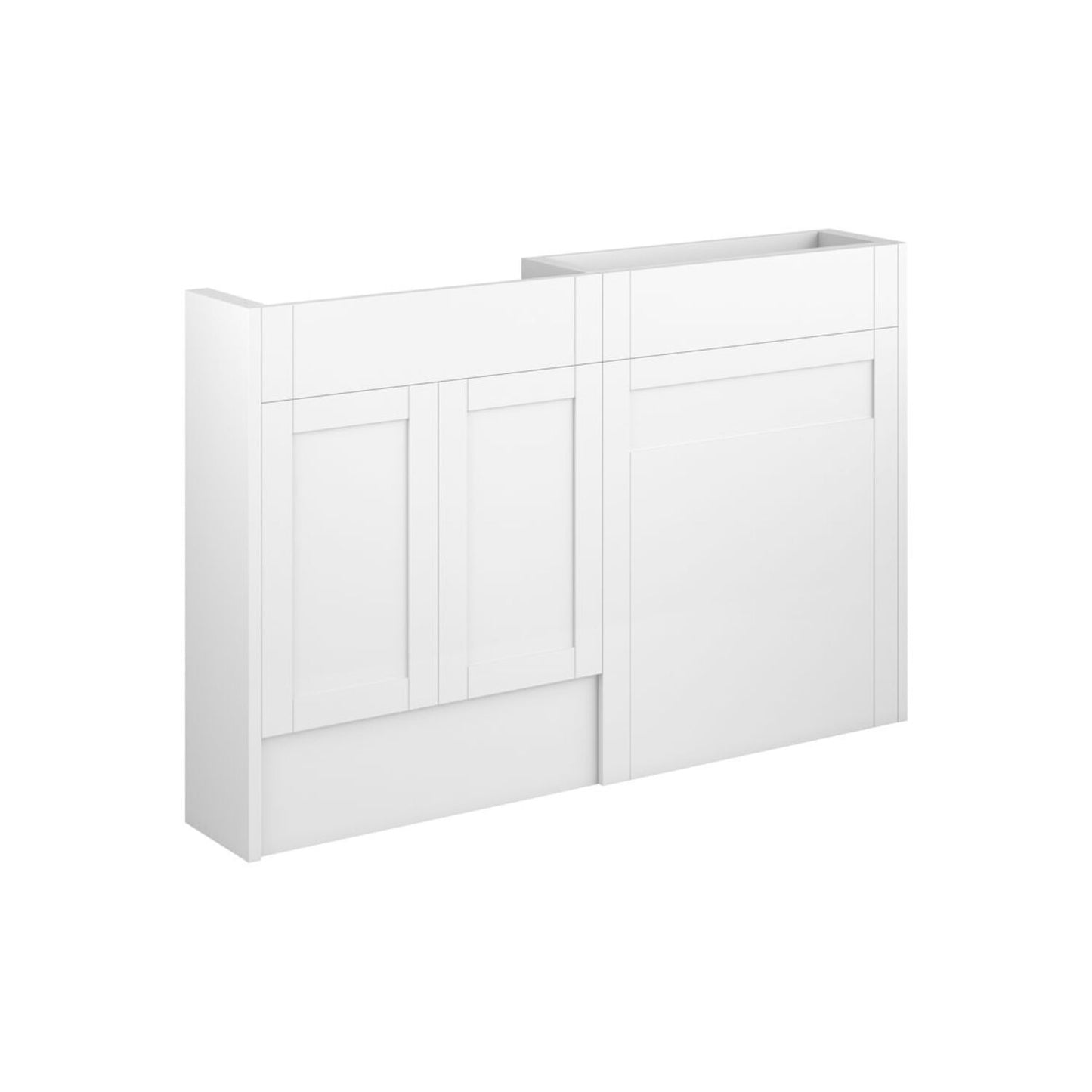 Arvela 1236mm Slim Basin & WC Unit Pack - Matt White (Oak Cab)