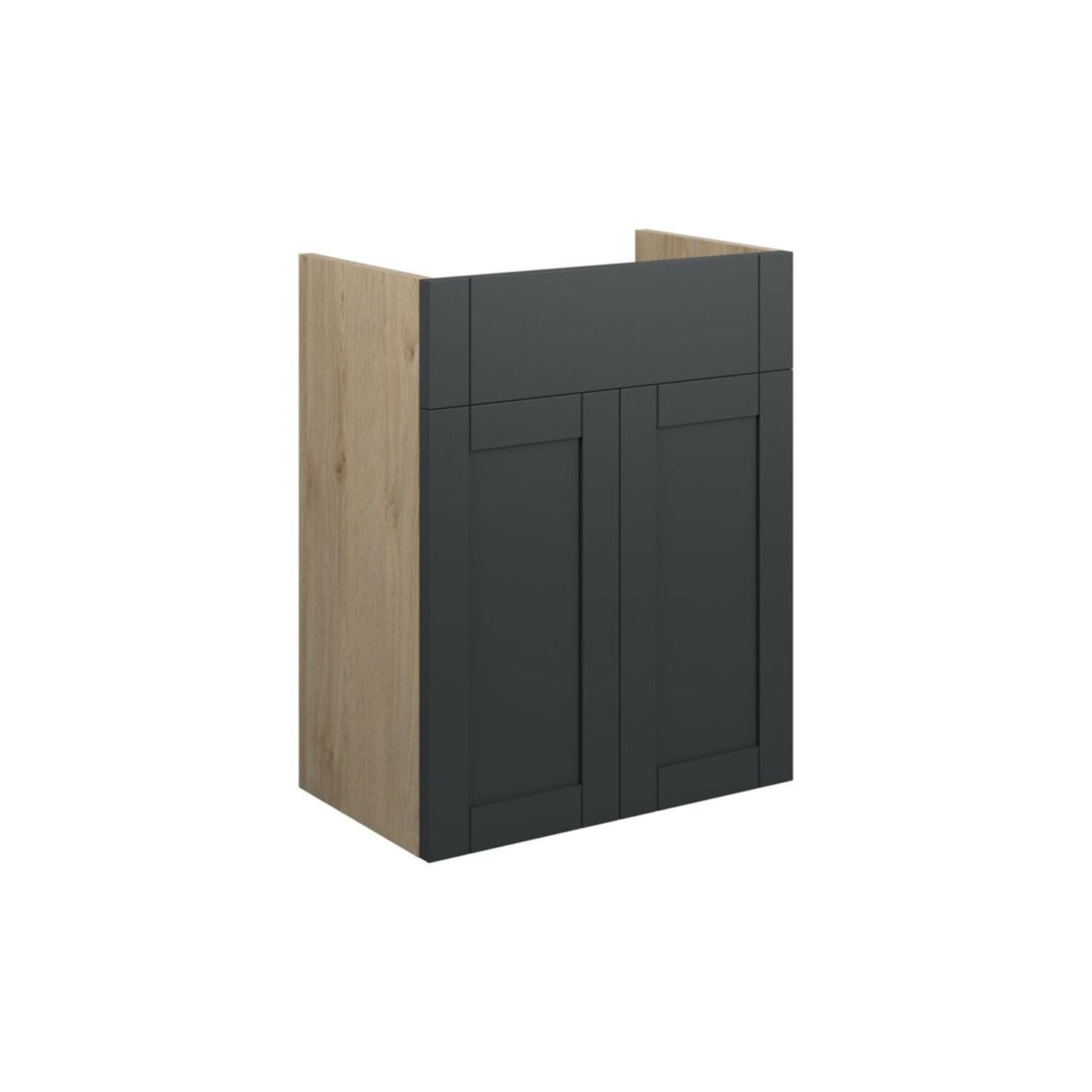 Arvela 500mm Standard Basin Unit - Matt Graphite Grey (Oak Cab)