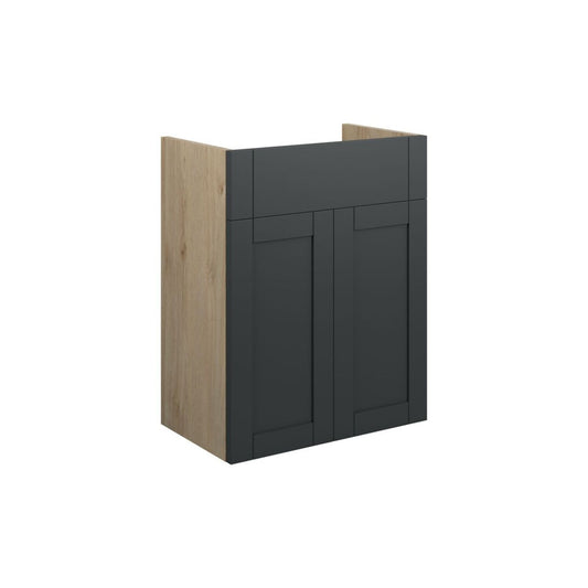 Arvela 500mm Standard Basin Unit - Matt Graphite Grey (Oak Cab)