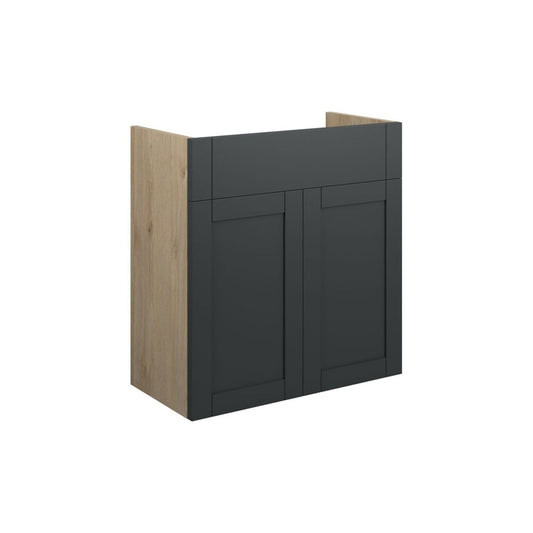 Arvela 600mm Standard Basin Unit - Matt Graphite Grey (Oak Cab)